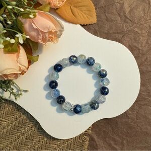 Ocean Mist Crackle Beaded Bracelet